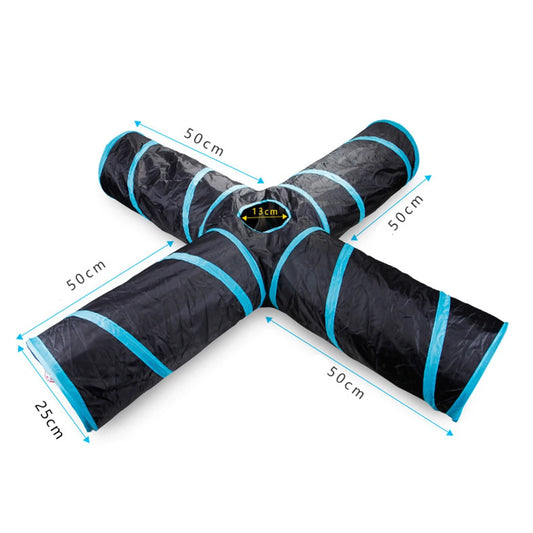 Furami Cat Tunnel — Tunnel de jeu pliable 4 trous pour chat